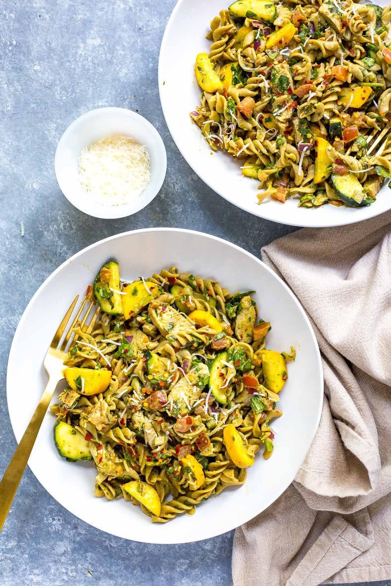 Whole Wheat Summer Pesto Meal Prep Pasta The Girl on Bloor