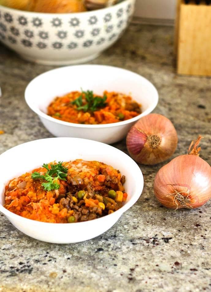 Healthy Shepherd's Pie with Carrot & Rutabaga Mash