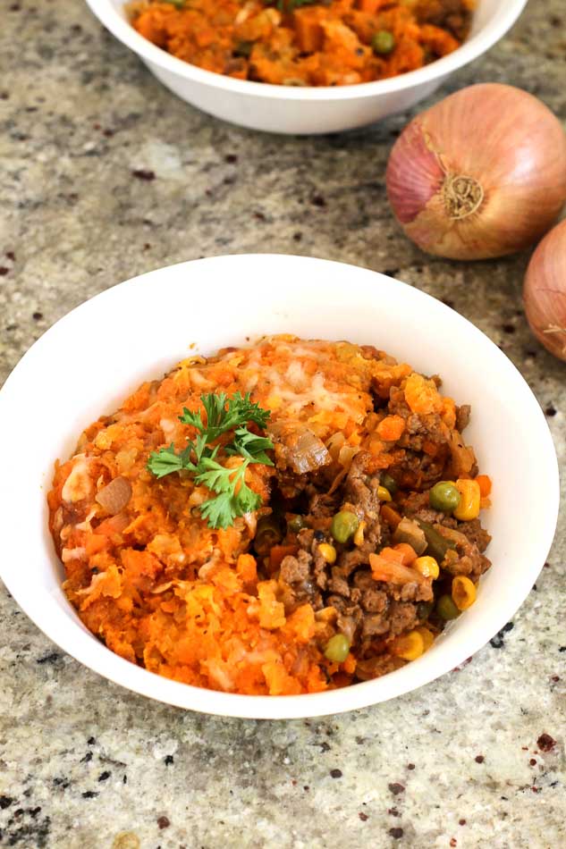 Healthy Shepherd's Pie with Carrot & Rutabaga Mash