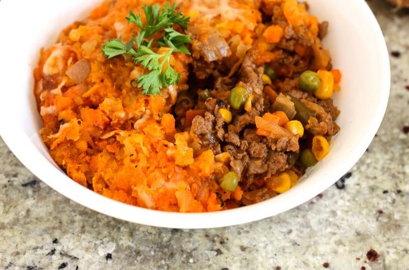 Healthy Shepherd's Pie with Carrot & Rutabaga Mash