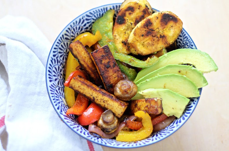 Caribbean BBQ Tofu Vegetable Bowl-1-2