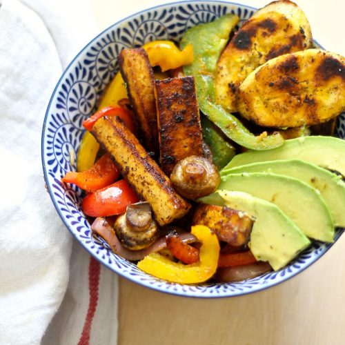 Caribbean BBQ Tofu Vegetable Bowl