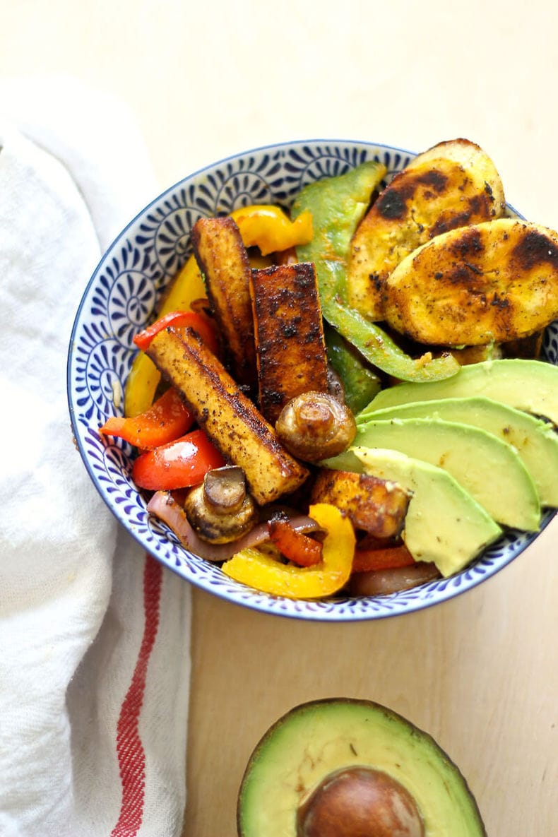 Caribbean BBQ Tofu Vegetable Bowl