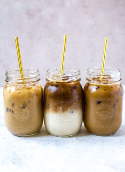 3 Iced Coffee Recipes in mason jars