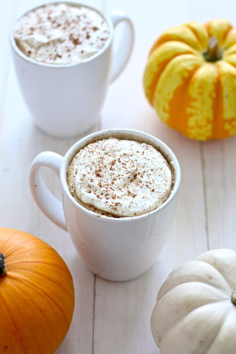 Pumpkin Spice Lattes with Real Pumpkin Puree