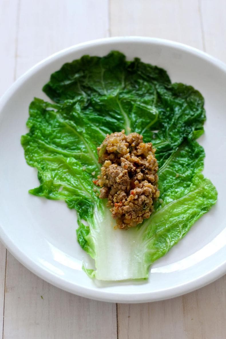 Healthier Napa Cabbage Rolls with Quinoa