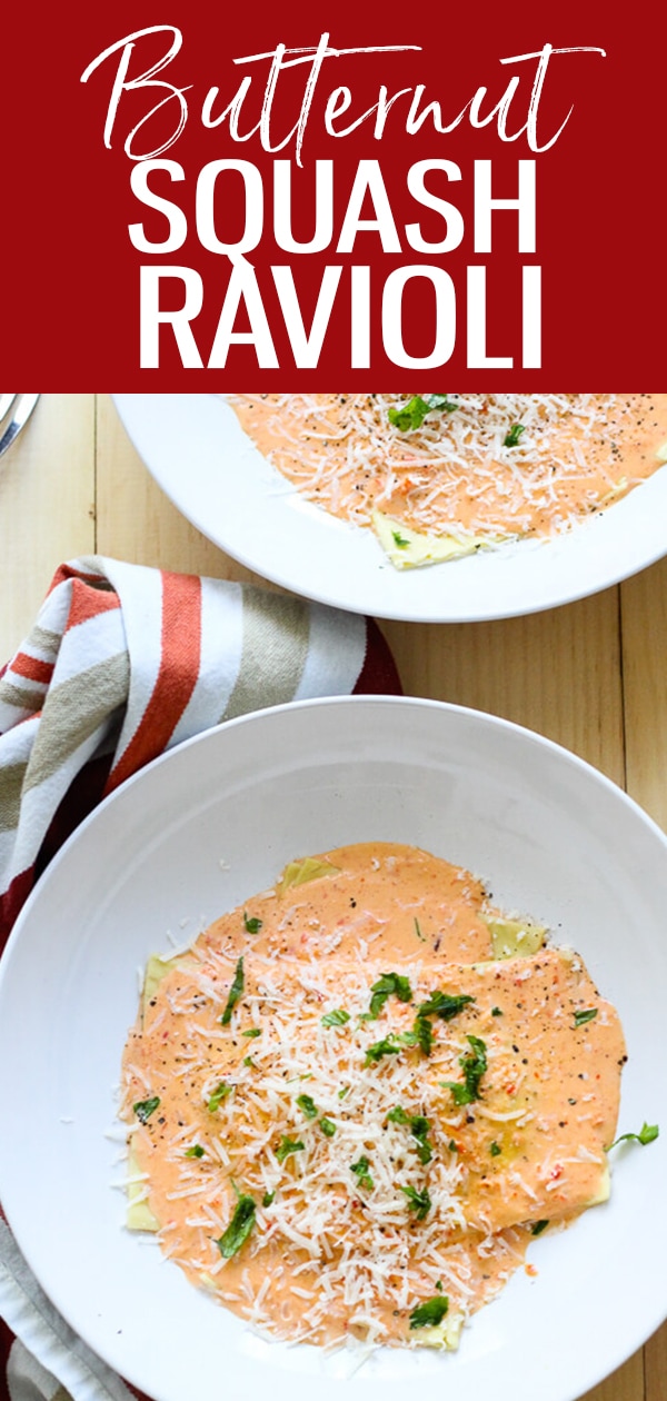 Butternut Squash Ravioli + Red Pepper Cream Sauce The Girl on Bloor