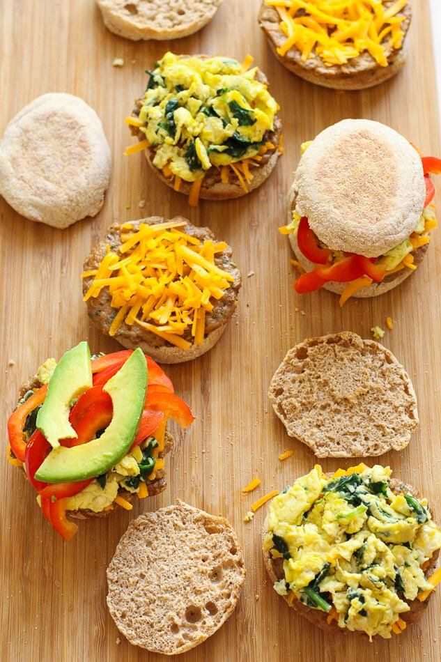 Freezer-friendly, Turkey Sausage Breakfast Sandwiches