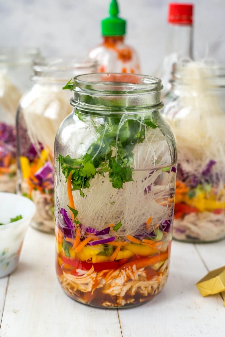 Mason Jar Instant Noodle Soups