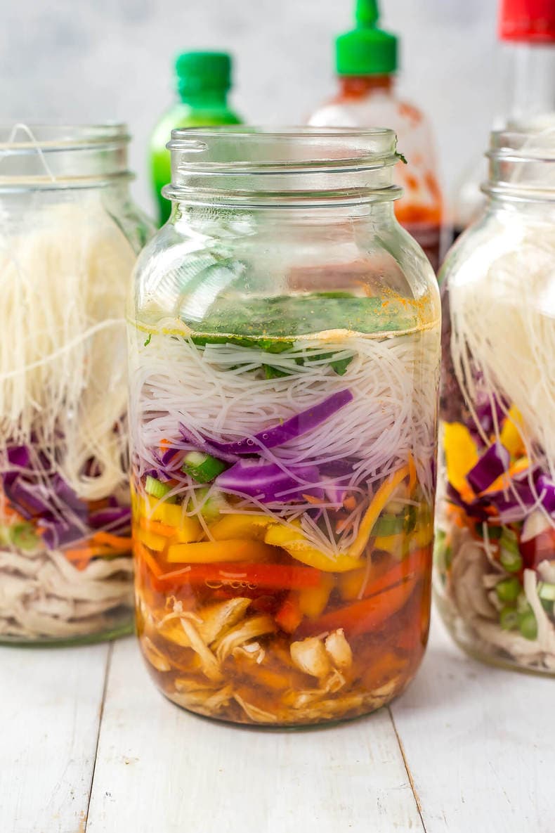 Mason Jar Instant Noodle Soups