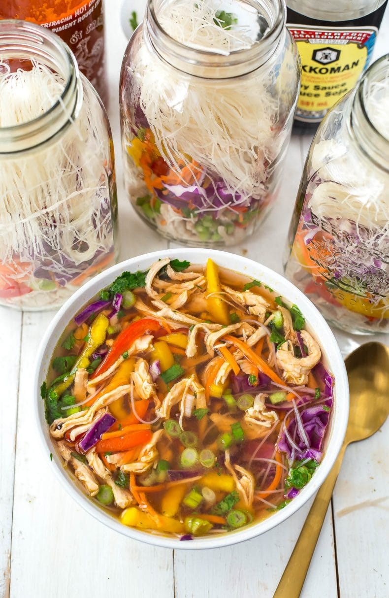 Mason Jar Instant Noodle Soups