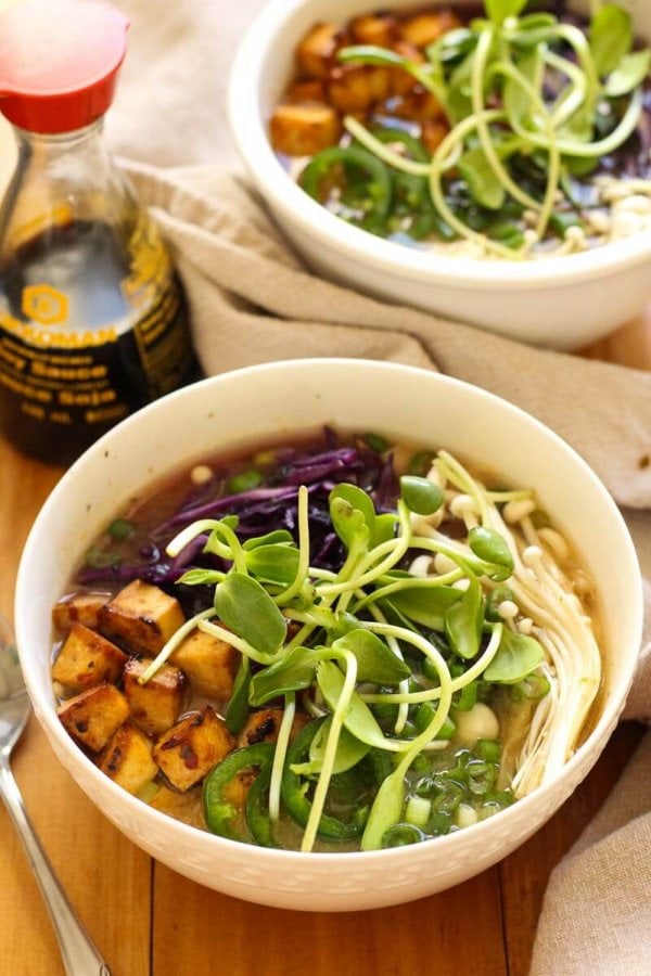 Miso Soba Noodle Bowls with Spicy Tofu The Girl on Bloor