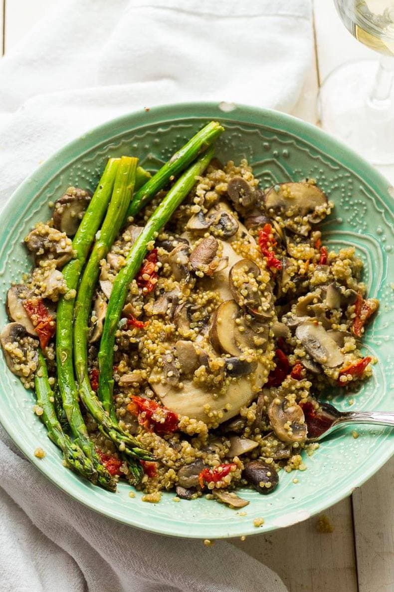 One Pan Creamy Chicken with Quinoa