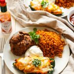 Easy Stuffed Poblano Peppers Plate