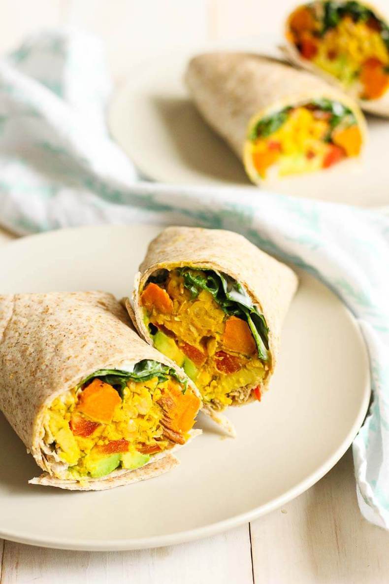 Chickpea, Sweet Potato & Avocado Freezer Wraps