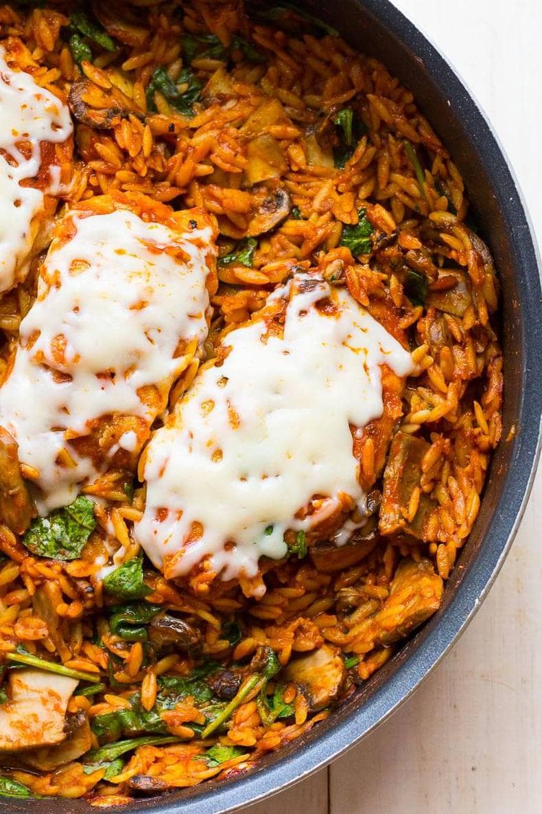 One Skillet Chicken Parmesan