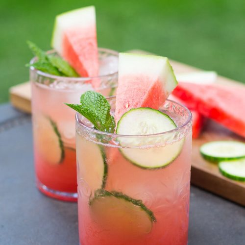 Watermelon & Cucumber Mojitos