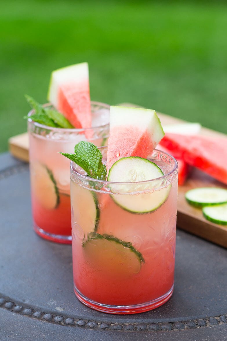 Cucumber & Watermelon Mojitos - The Girl on Bloor