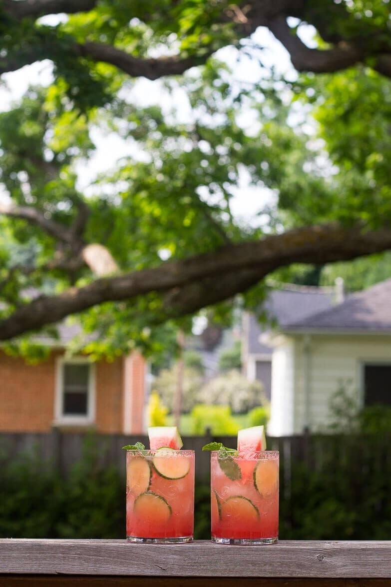 Watermelon & Cucumber Mojitos