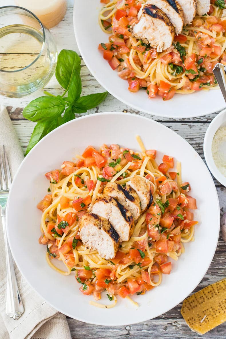 Chicken Bruschetta Linguine The Girl On Bloor