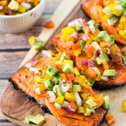 Easy BBQ Salmon with Avocado Salsa