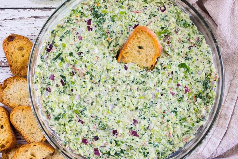 Cheesy Asiago Brussels Sprouts & Kale Dip