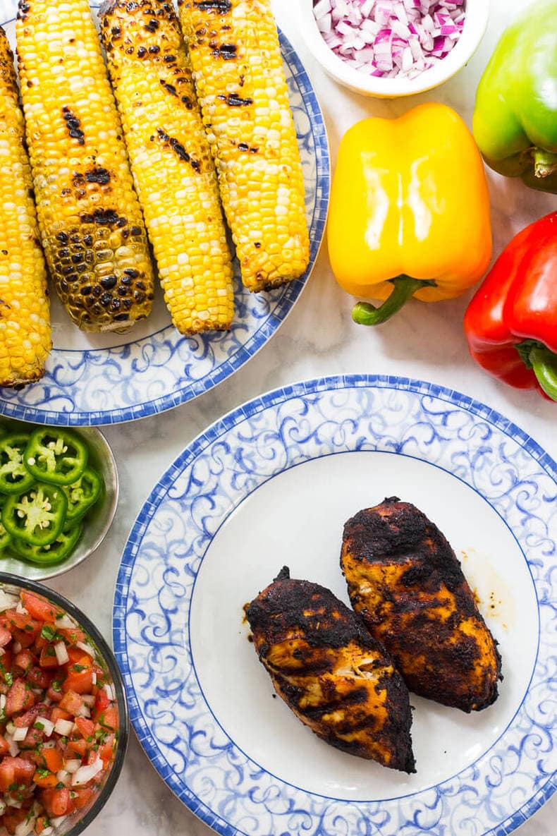 Mexican Street Corn Tacos with Cajun Chicken