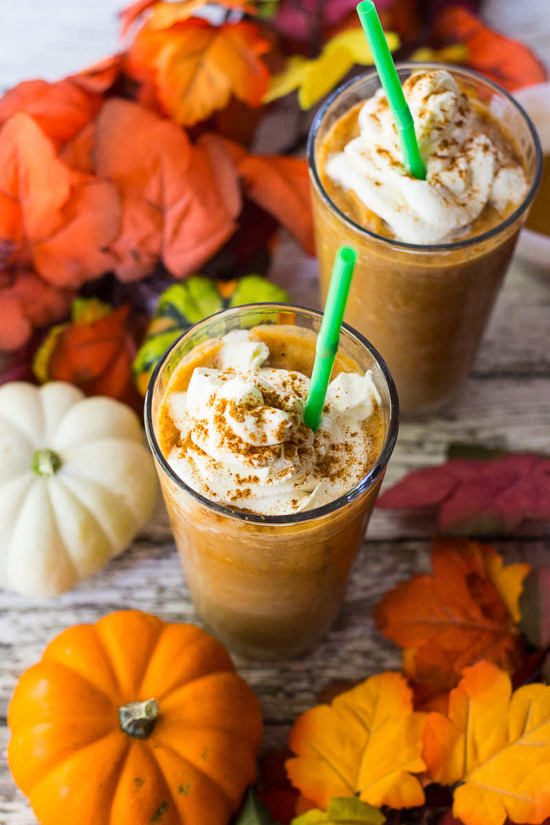 Frappuccinos de especias de calabaza