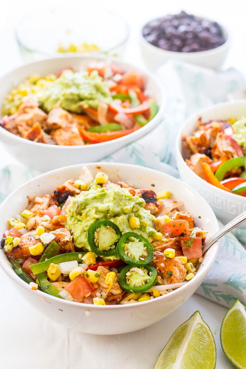 BBQ Chipotle Chicken Burrito Bowls