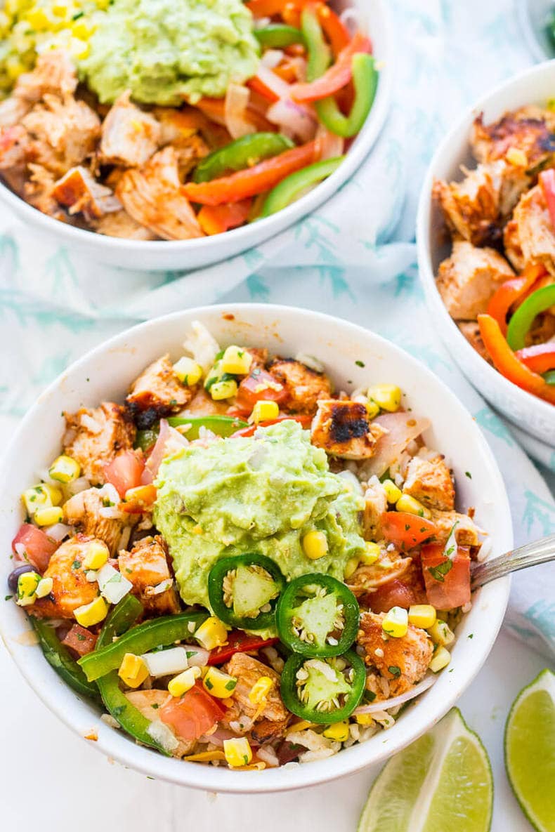 BBQ Chipotle Chicken Burrito Bowls