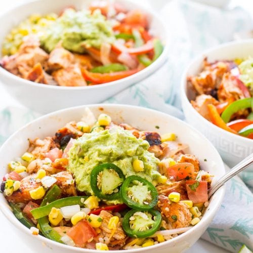 BBQ Chipotle Chicken Burrito Bowls