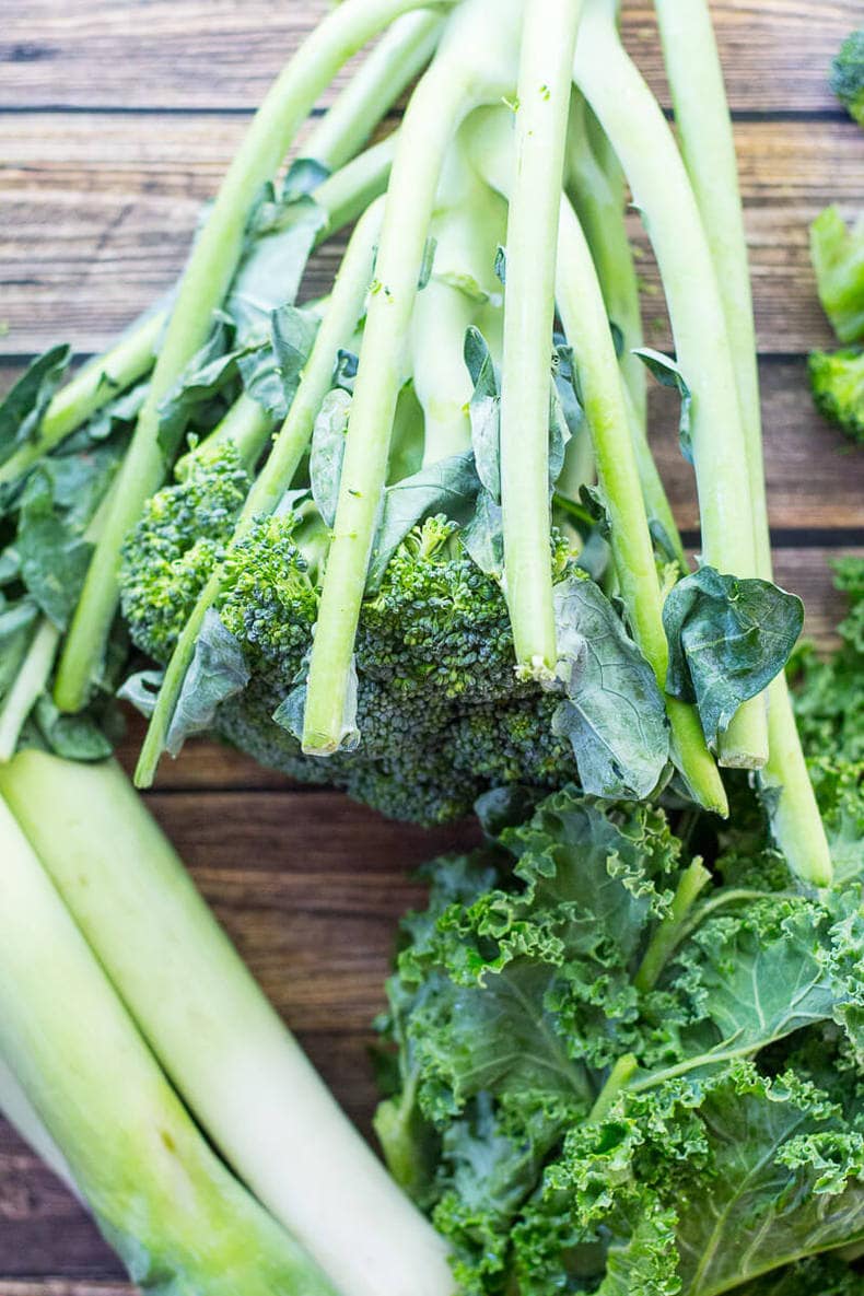 Green Goddess Vegan Broccoli Soup + Kale Chips