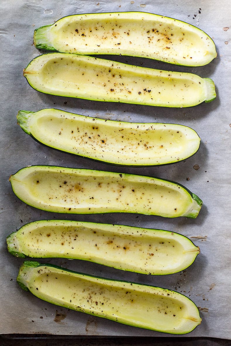 Mini Vegetarian Tex Mex Stuffed Zucchini Boats