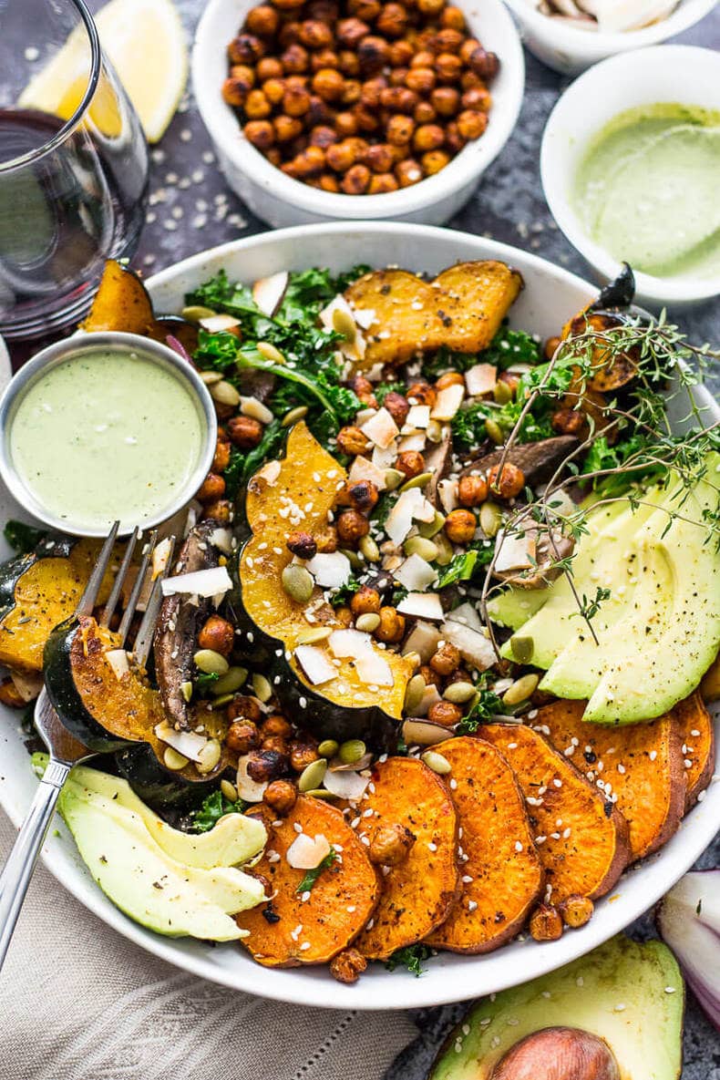 Sweet Potato, Squash and Kale Buddha Bowl - The Girl on Bloor