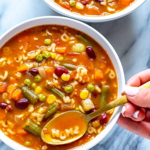 Homemade Alphabet Vegetable Soup {One Pot Meal} - The Girl on Bloor