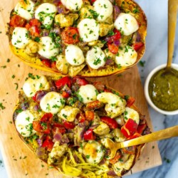 Chicken Pesto Spaghetti Squash