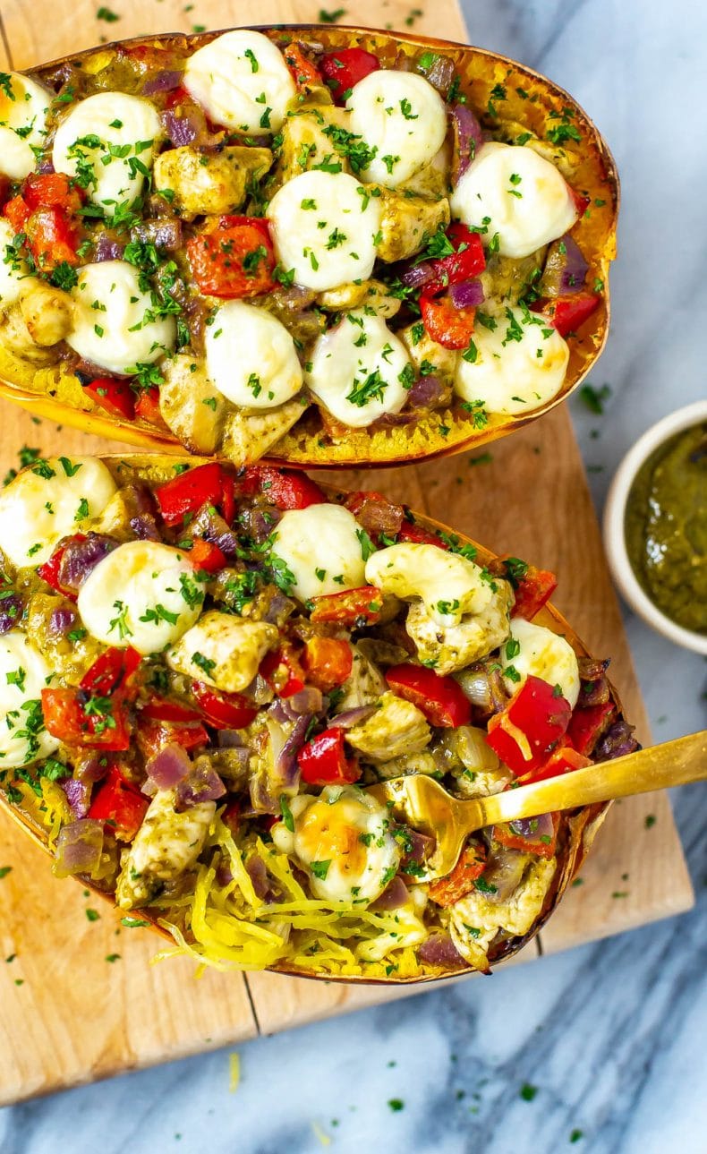 Chicken Pesto Spaghetti Squash The Girl on Bloor