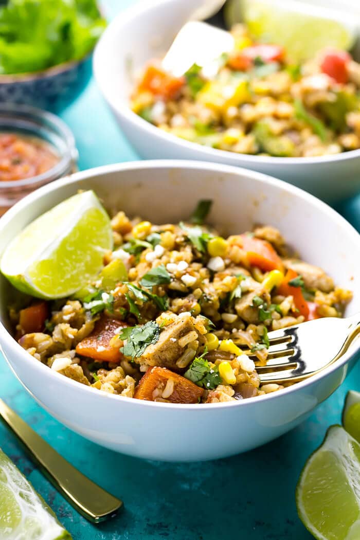 Meal Prep Fiesta Chicken Rice Bowls The Girl on Bloor