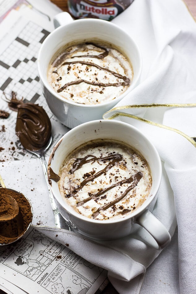 Homemade Nutella Mocha Lattes