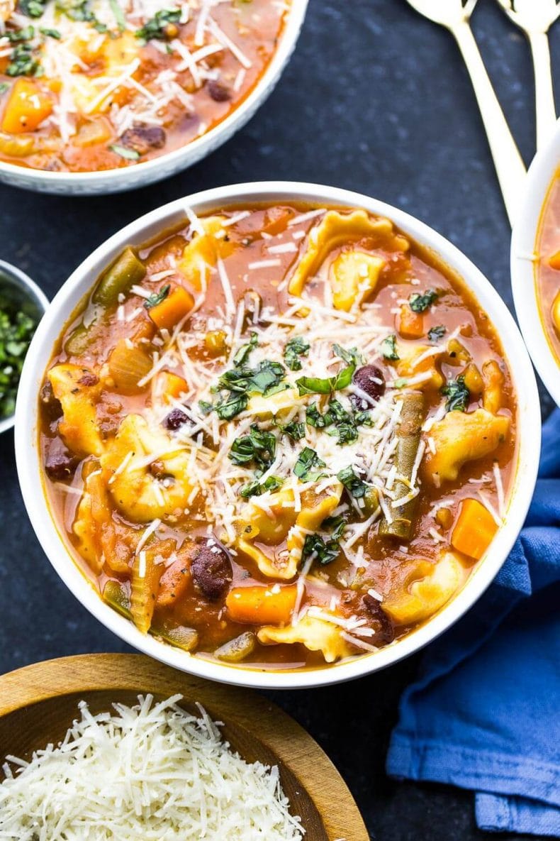 30-Minute Tortellini Minestrone Soup | The Girl on Bloor