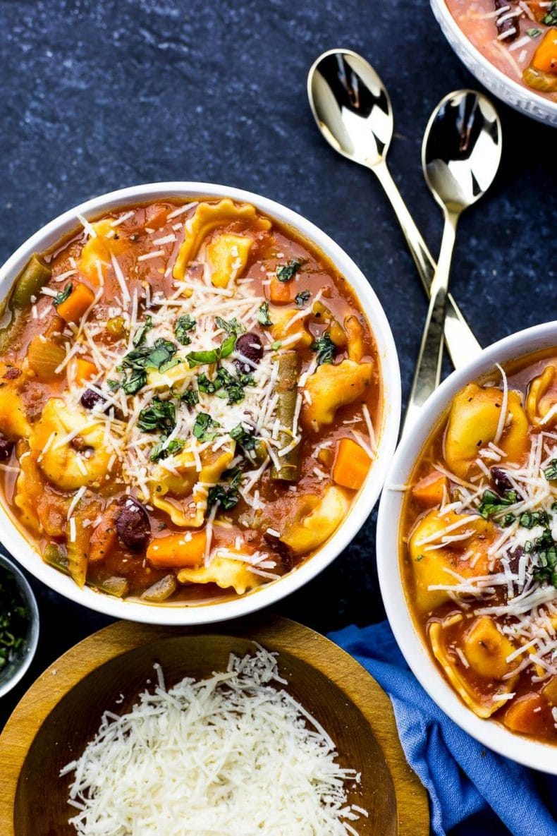 30-Minute Tortellini Minestrone Soup