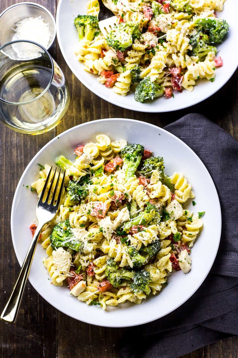 Broccoli Chicken Alfredo Skillet