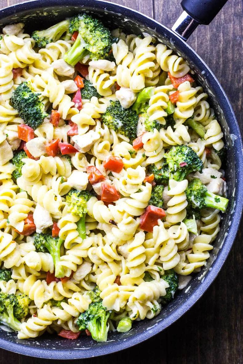 Broccoli Chicken Alfredo Skillet