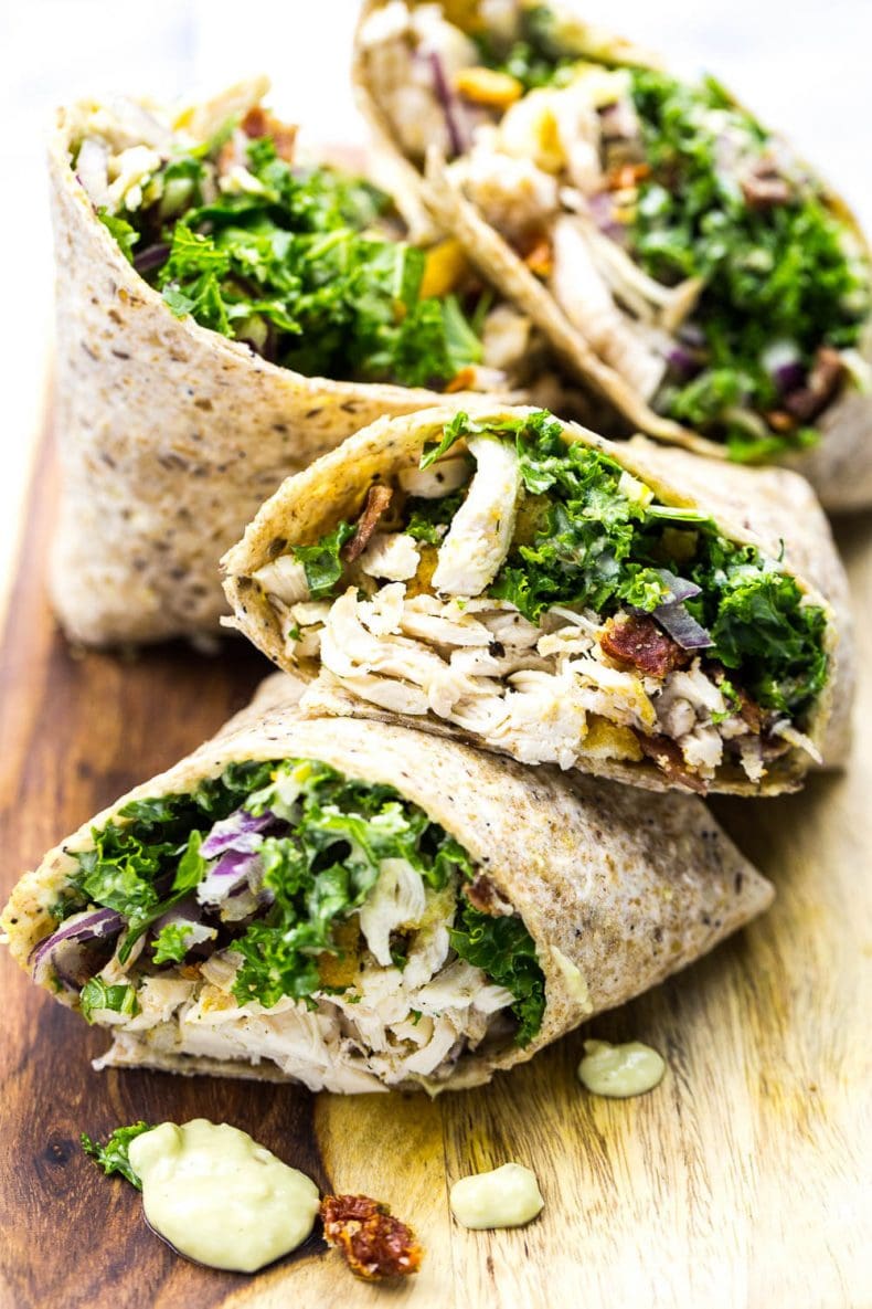 Caesar Chicken Salad Lunch Wraps - Project Meal Plan