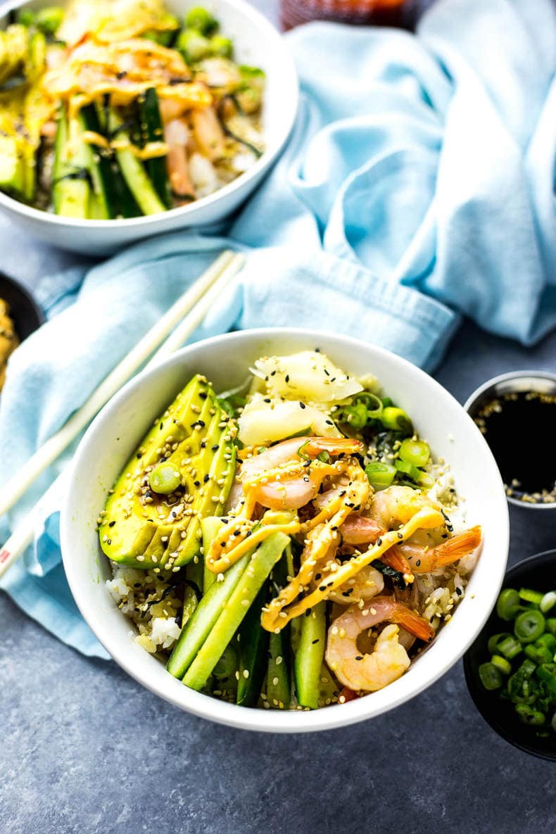 Shrimp Dynamite Sushi Bowls