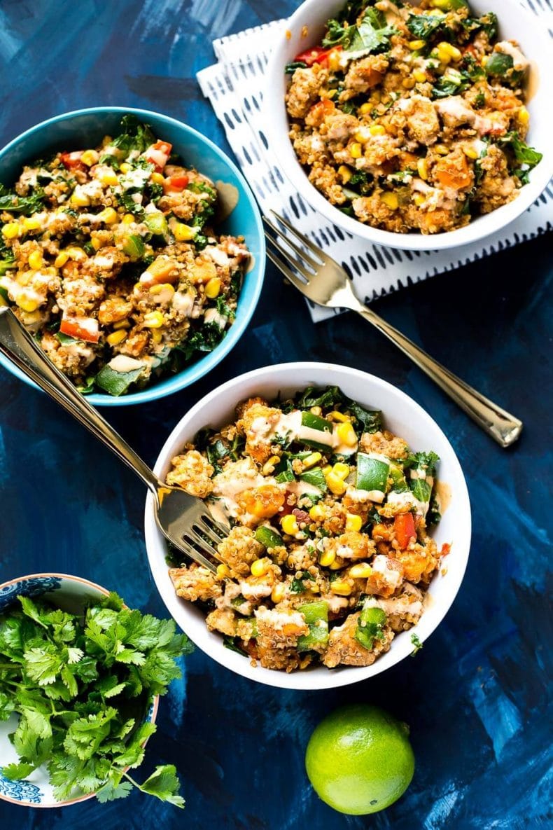 Sweet Potato, Kale & Quinoa Lunch Bowls