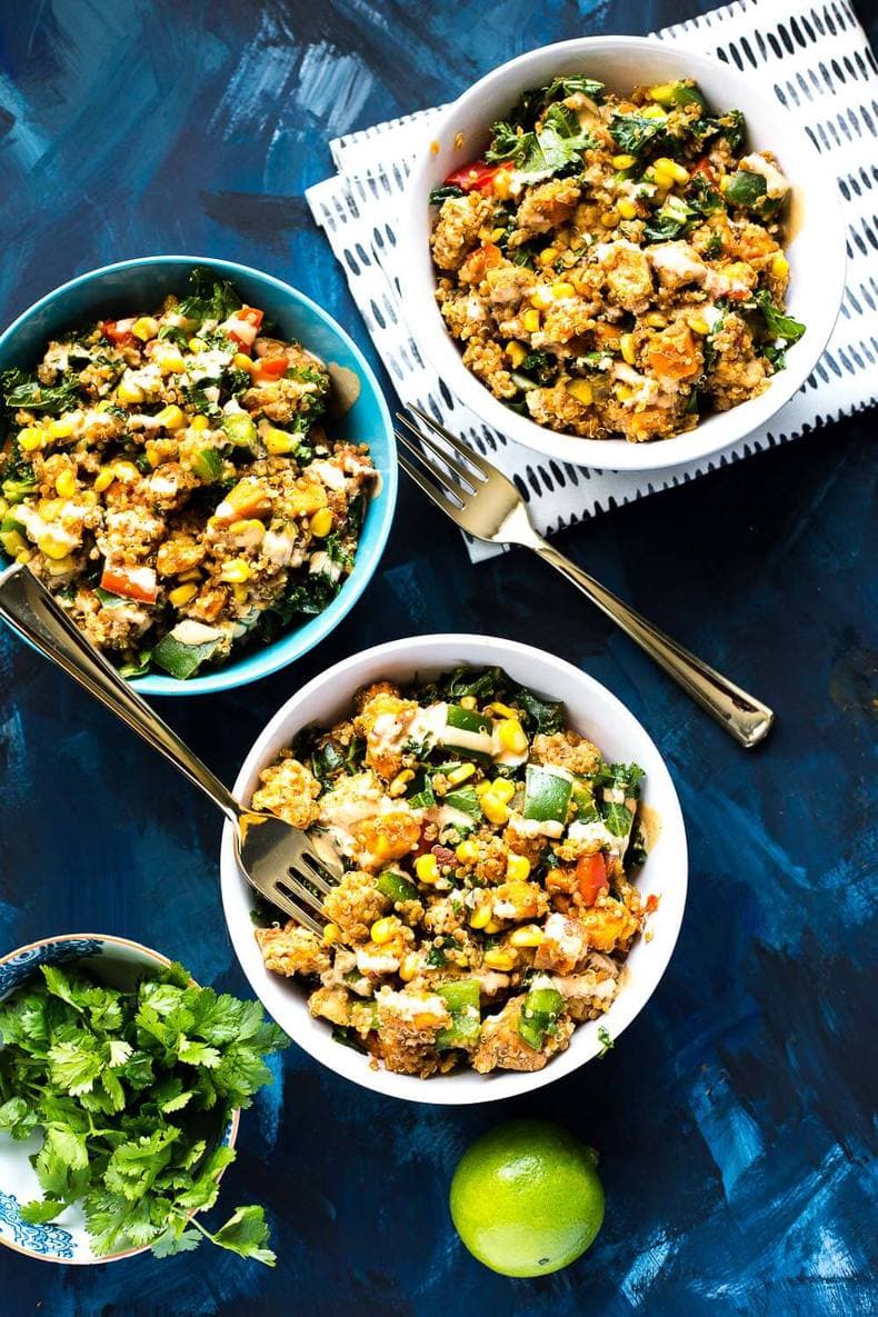 Sweet Potato, Kale & Quinoa Lunch Bowls