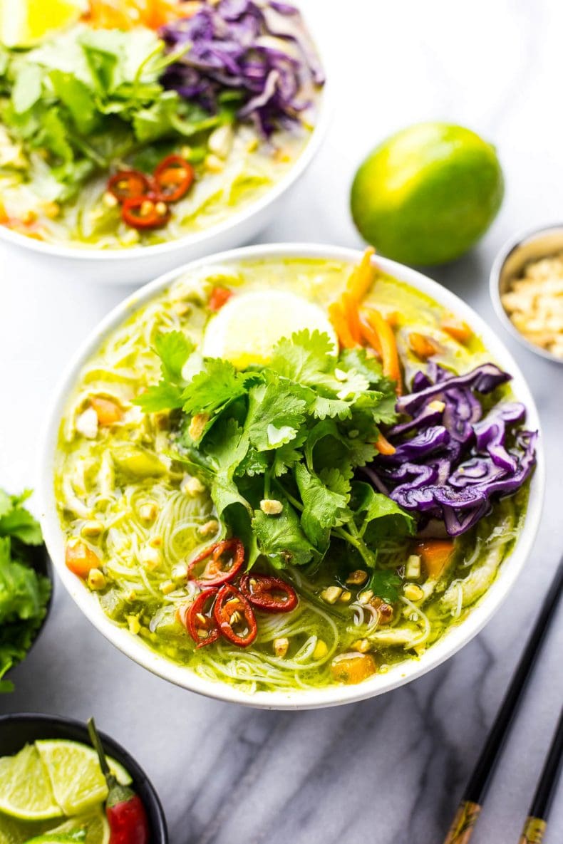 Thai Green Curry Chicken Vermicelli Bowls