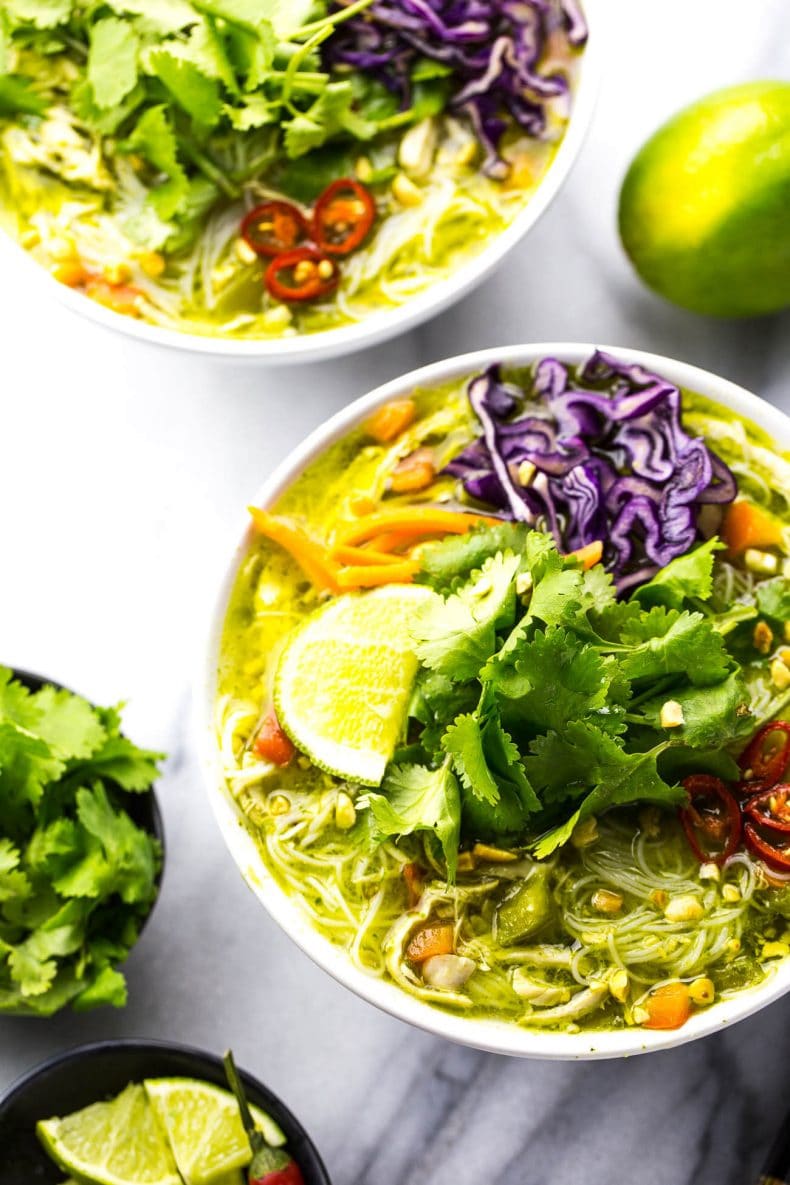 Thai Green Curry Chicken Vermicelli Bowls