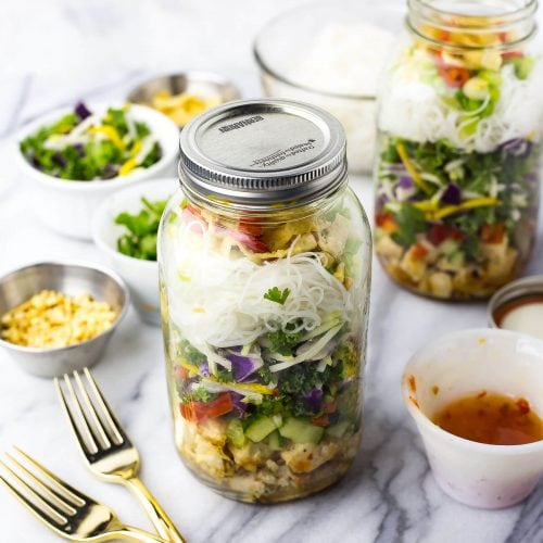 Sweet Chili Chicken Salad Jars